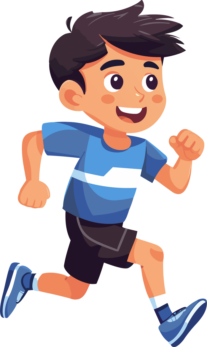 Boy Jogging Running Illustration